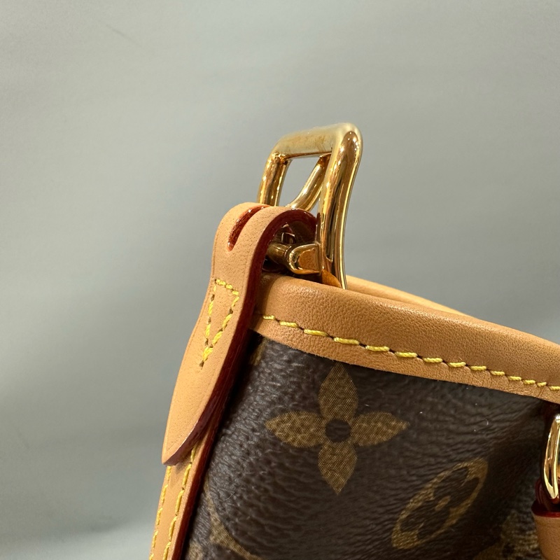 LV m46203 原花金釦carryall pm 肩背包-11