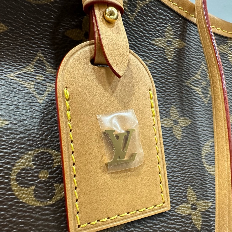 LV m46203 原花金釦carryall pm 肩背包-12