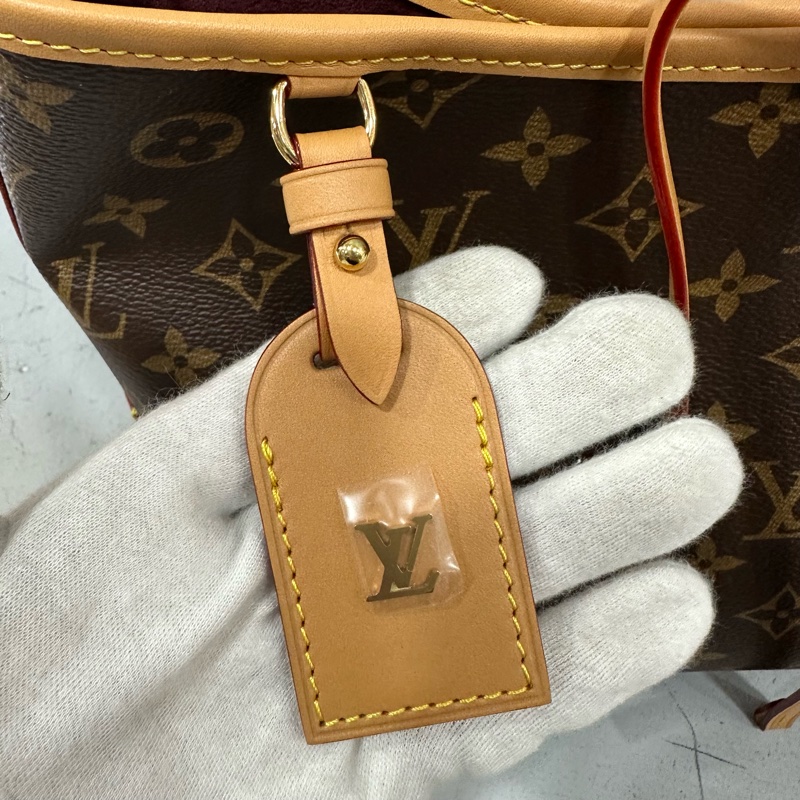 LV m46203 原花金釦carryall pm 肩背包-13