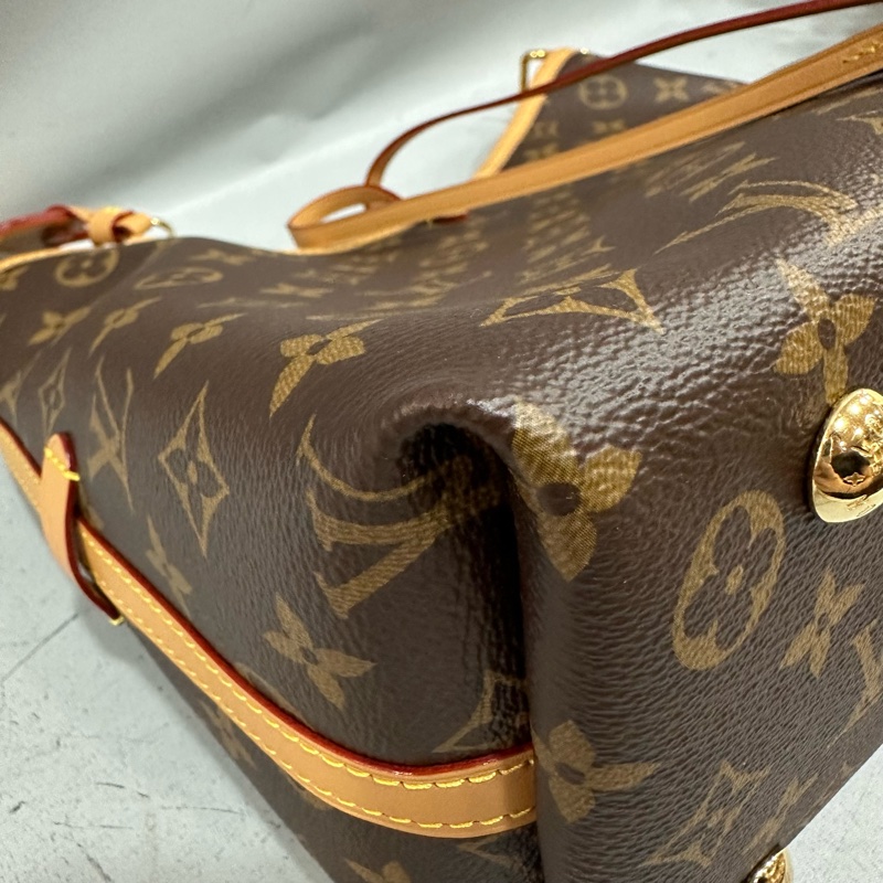 LV m46203 原花金釦carryall pm 肩背包-21