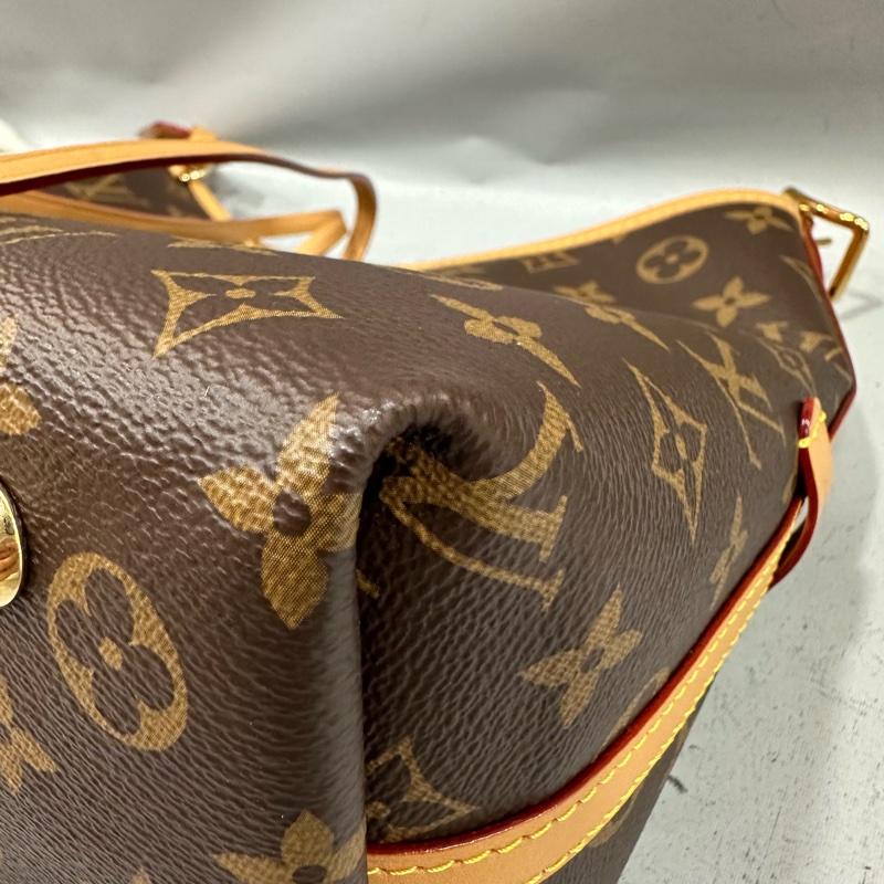 LV m46203 原花金釦carryall pm 肩背包-22