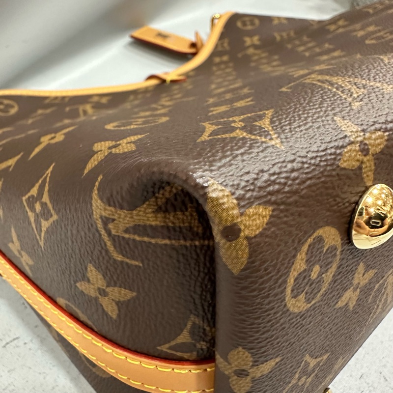LV m46203 原花金釦carryall pm 肩背包-24
