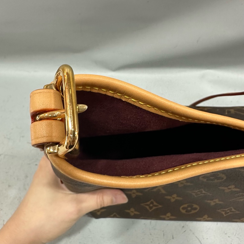 LV m46203 原花金釦carryall pm 肩背包-26