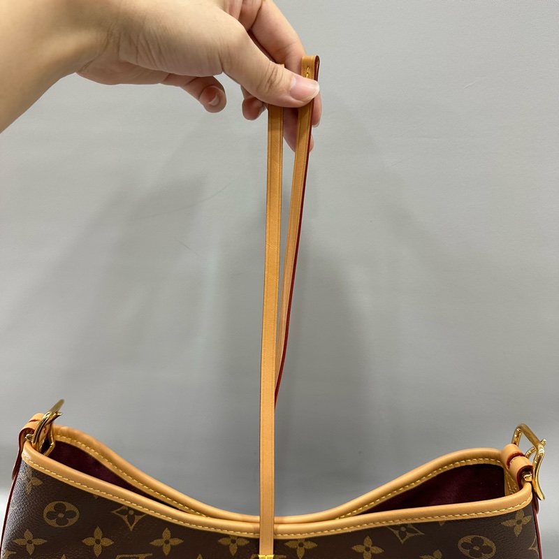 LV m46203 原花金釦carryall pm 肩背包-30