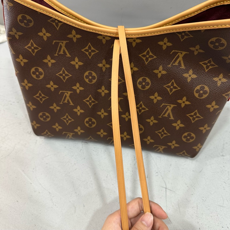LV m46203 原花金釦carryall pm 肩背包-31