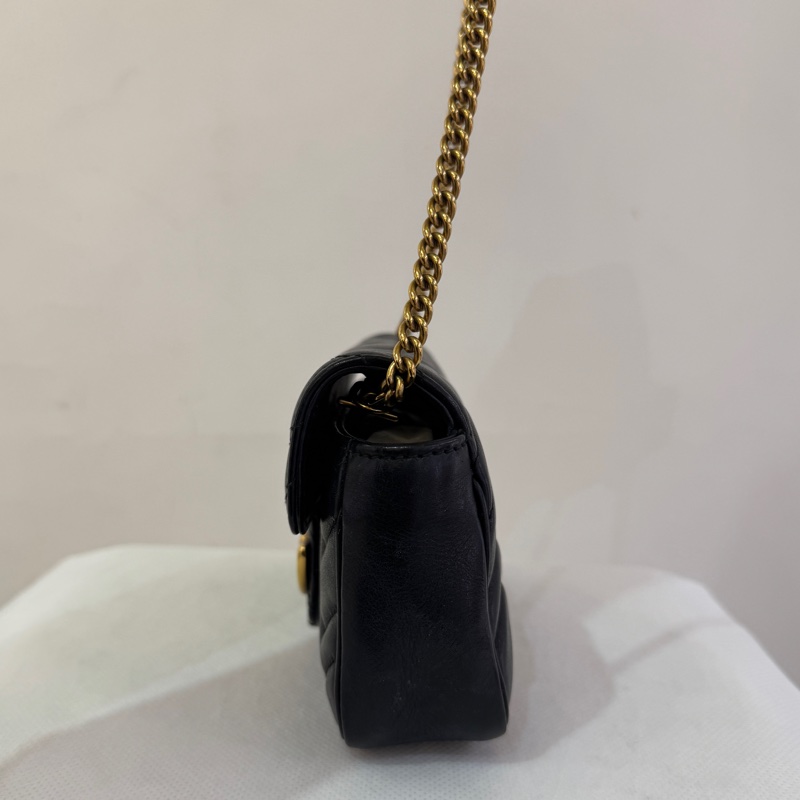 GUCCI黑金練Marmont Mini-1