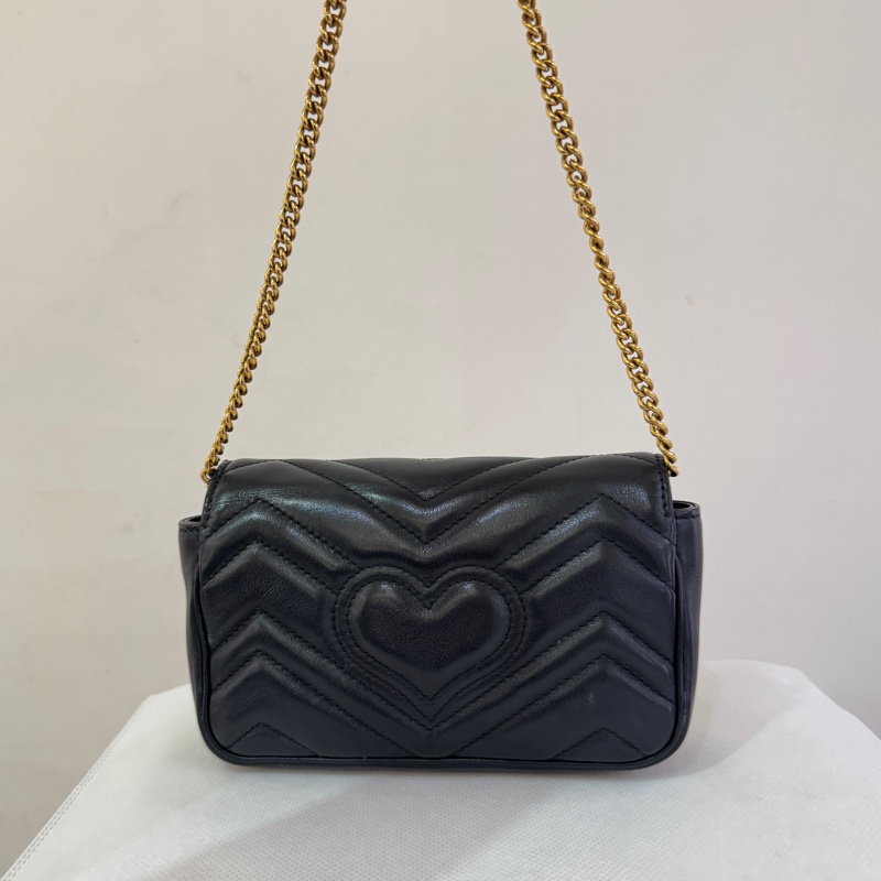 GUCCI黑金練Marmont Mini-2