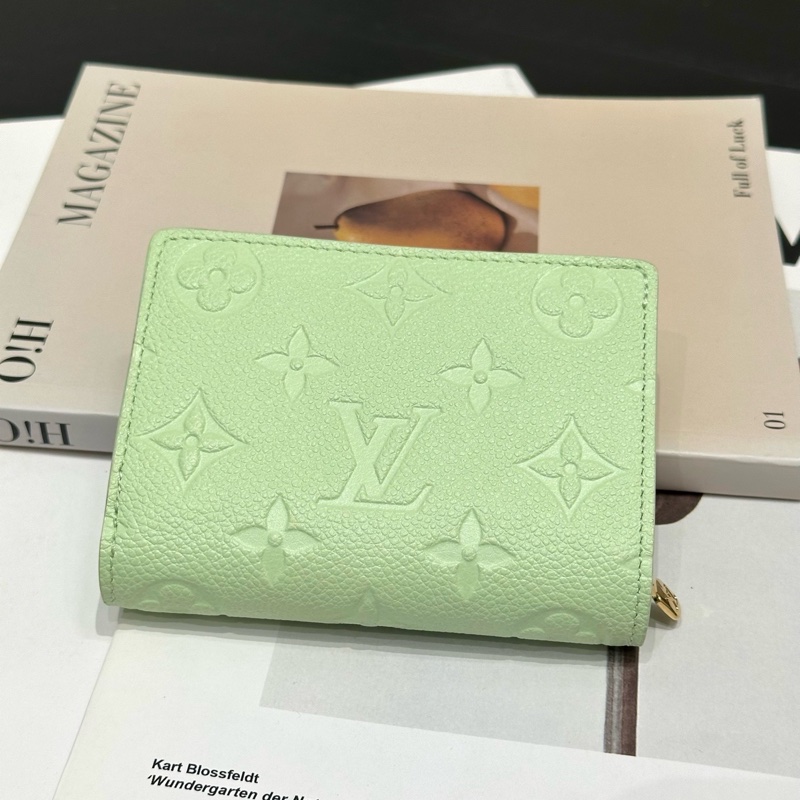 LV 村上隆聯名款 日本限定 淺綠拼白三彩零錢包 尺寸約11×8-2