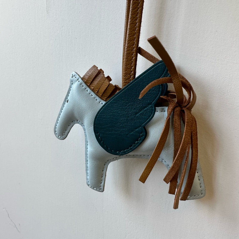 Hermès 愛馬仕 Rodeo飛馬掛件 小號 淺藍+深藍拼色 Z刻-8