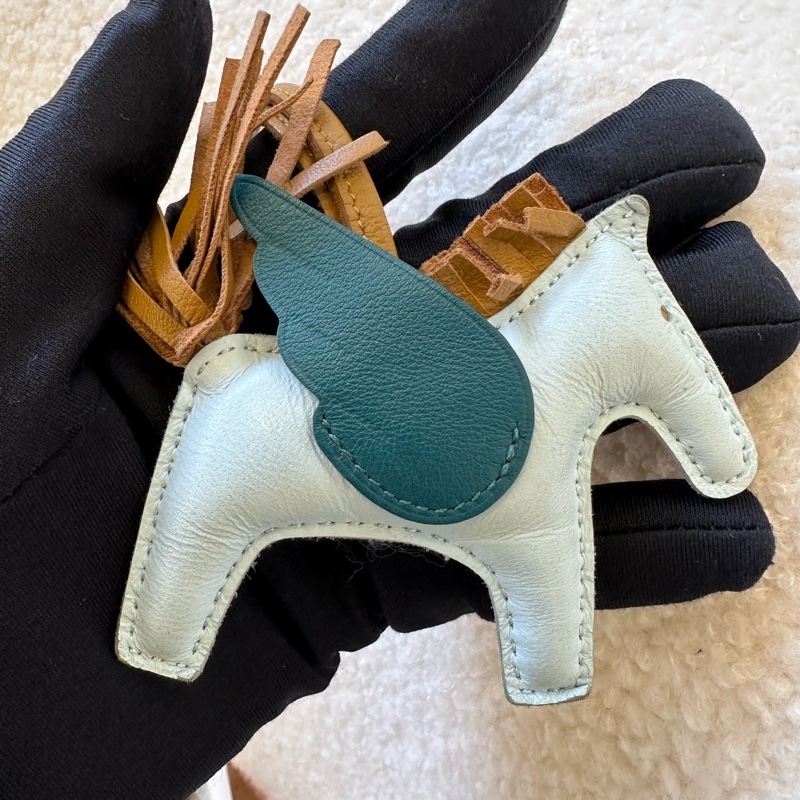 Hermès 愛馬仕 Rodeo飛馬掛件 小號 淺藍+深藍拼色 Z刻-16