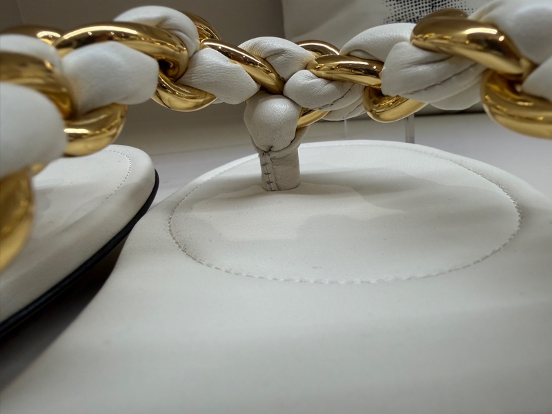 BV 白色編織人字拖 🩶38.5/全新/防塵袋🩶小瑕-11