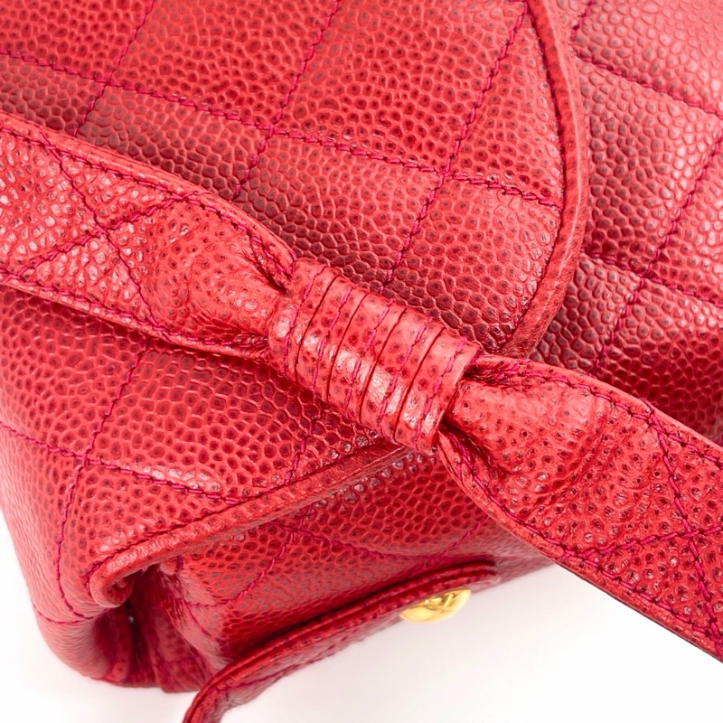 「JL精品代購」紅色荔枝牛皮超級可愛的小鳥扣小盒子斜挎包-13