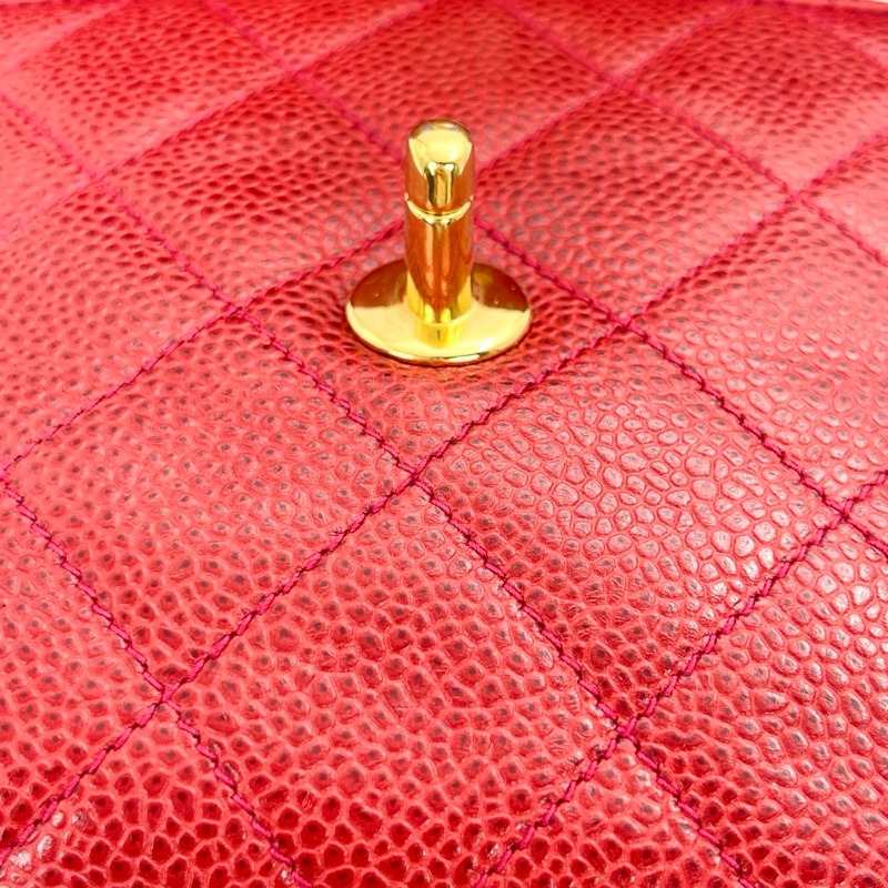 「JL精品代購」紅色荔枝牛皮超級可愛的小鳥扣小盒子斜挎包-17