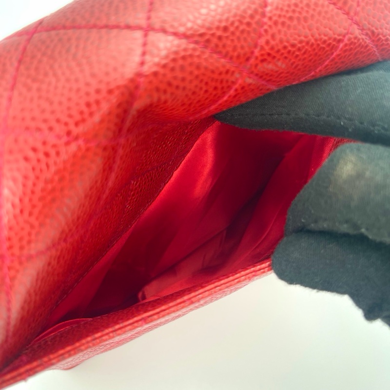 「JL精品代購」紅色荔枝牛皮超級可愛的小鳥扣小盒子斜挎包-20