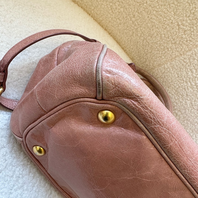 miu miu/繆繆 蝴蝶手提斜挎包 粉色蝴蝶元素靈動俏皮-2