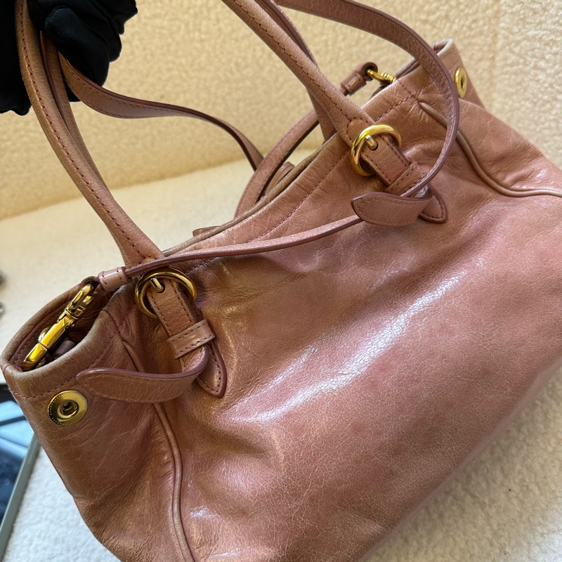 miu miu/繆繆 蝴蝶手提斜挎包 粉色蝴蝶元素靈動俏皮-26