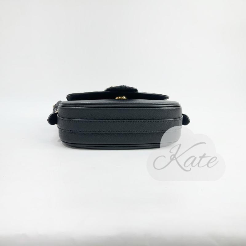 LV 黑小牛皮金釦pont 9 soft MM帆布背帶斜背包 M58967-4