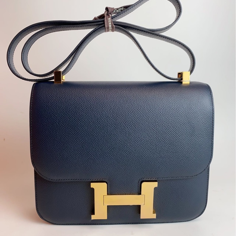 Hermes Constance 24 午夜藍金扣-3