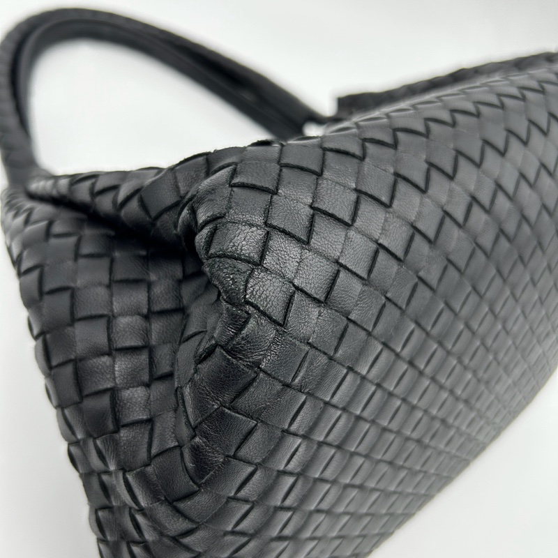 「JL精品代購」bottega veneta BV黑色編織小號雙肩帶托特包-6