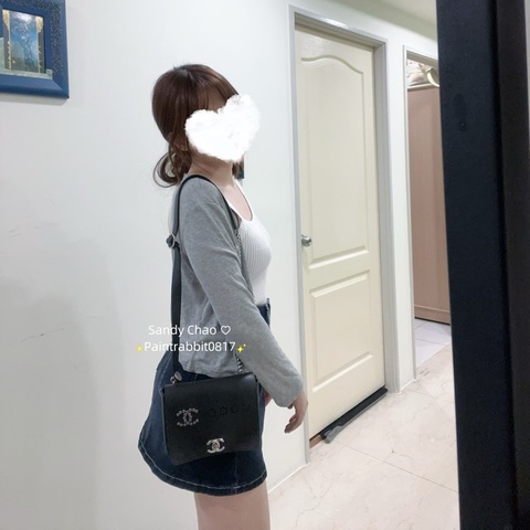 ෆ Chanel牛皮鏤空口蓋包🖤限定款🈶購證