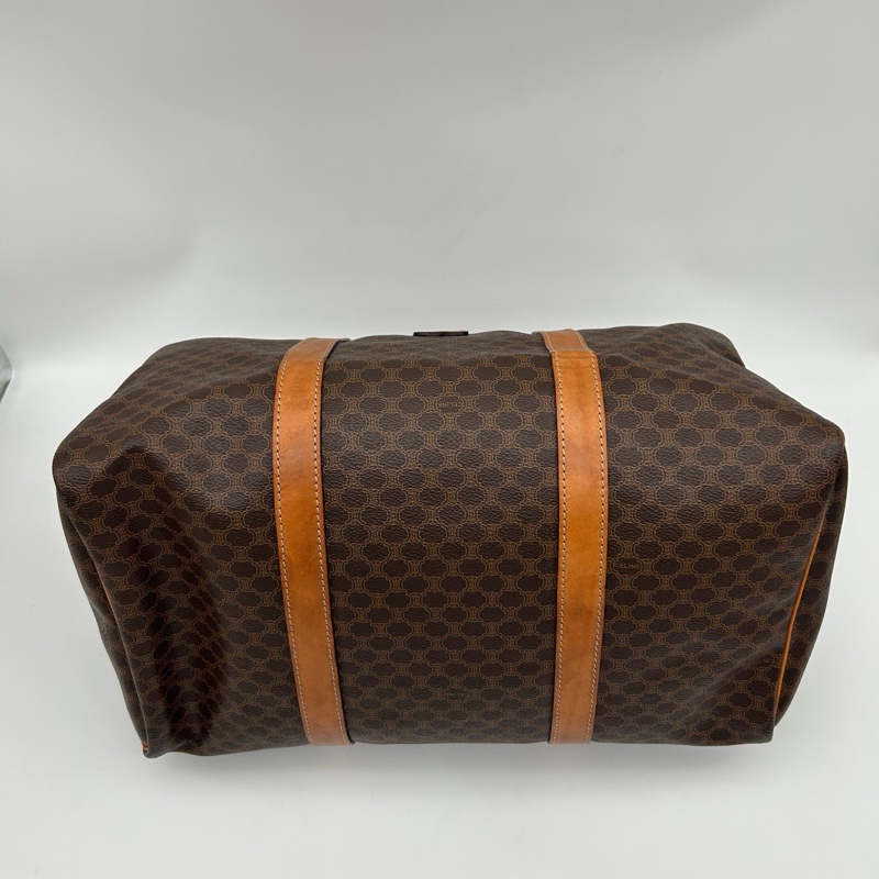 「JL精品代購」celine棕色老花波士頓旅行袋-6