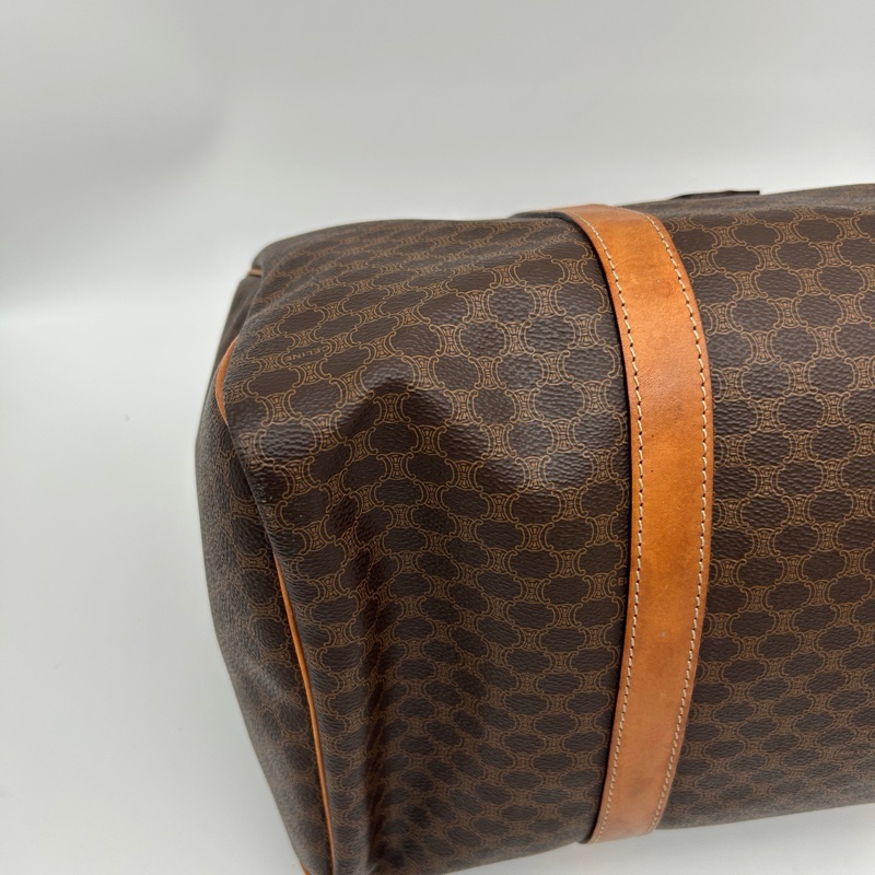 「JL精品代購」celine棕色老花波士頓旅行袋-8