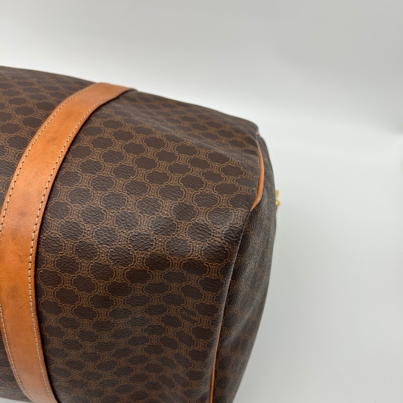 「JL精品代購」celine棕色老花波士頓旅行袋-9