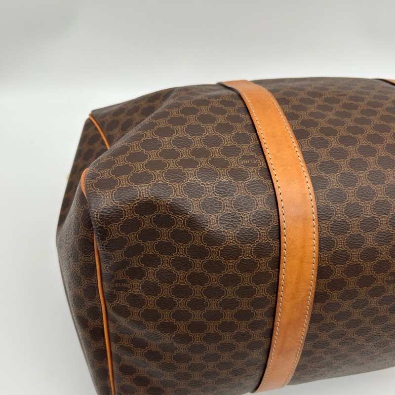 「JL精品代購」celine棕色老花波士頓旅行袋-10