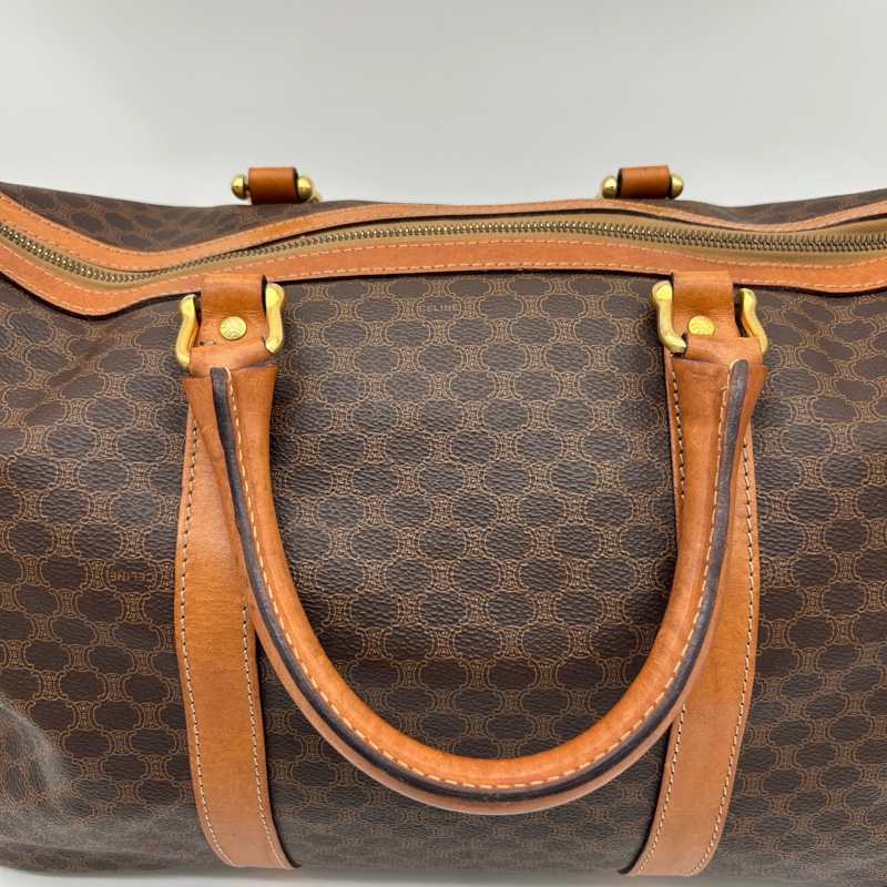 「JL精品代購」celine棕色老花波士頓旅行袋-14