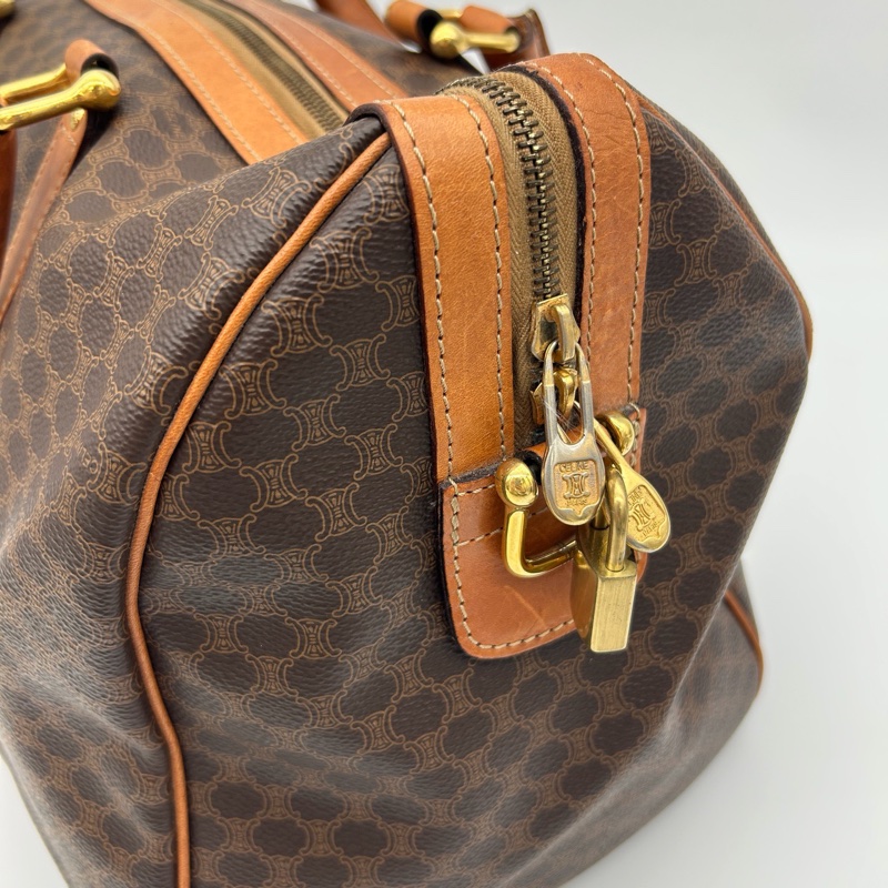 「JL精品代購」celine棕色老花波士頓旅行袋-16