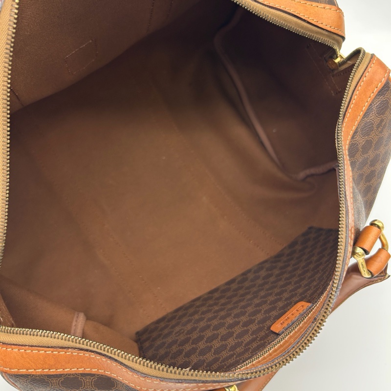 「JL精品代購」celine棕色老花波士頓旅行袋-17