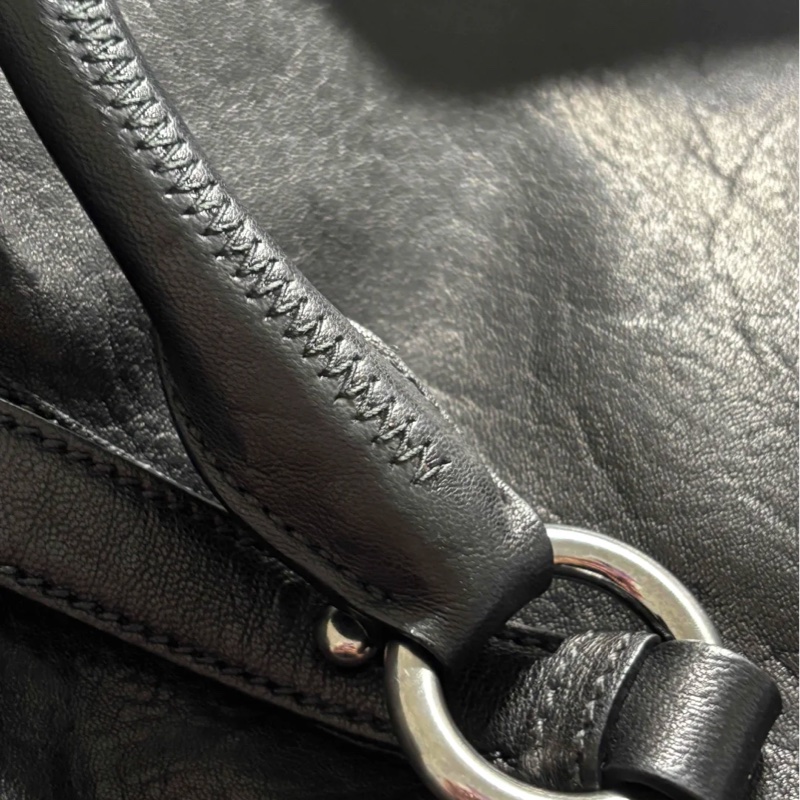 Miumiu黑銀飄帶機車包中號ᙏ̤̫ᙏ̤̫-14