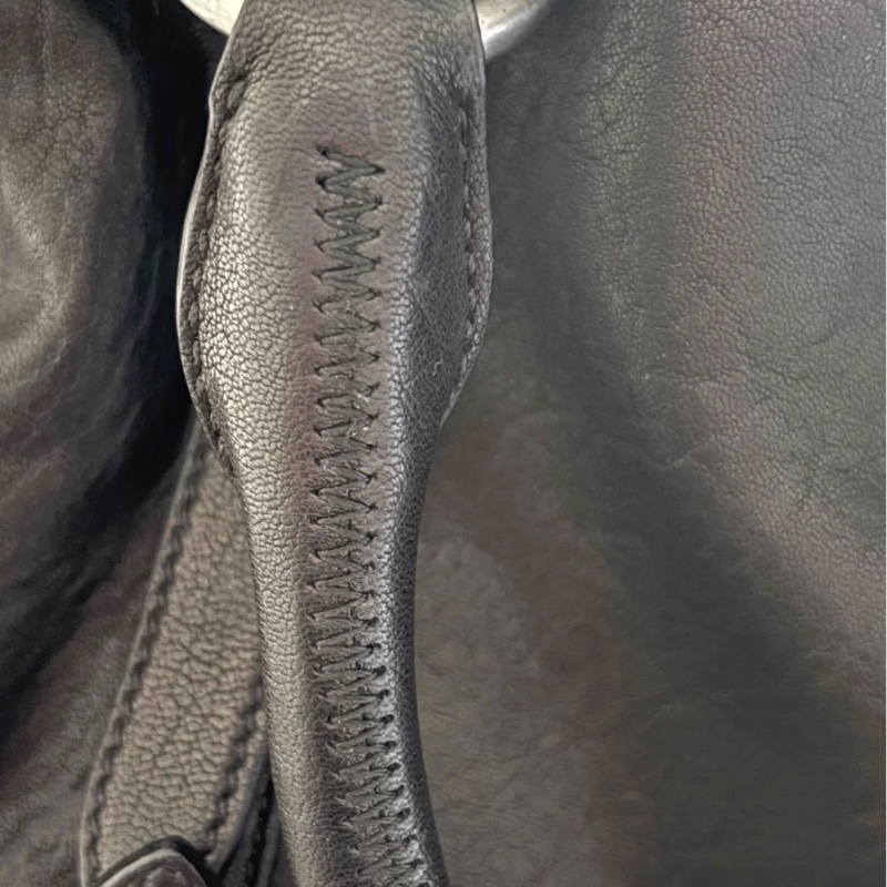 Miumiu黑銀飄帶機車包中號ᙏ̤̫ᙏ̤̫-16