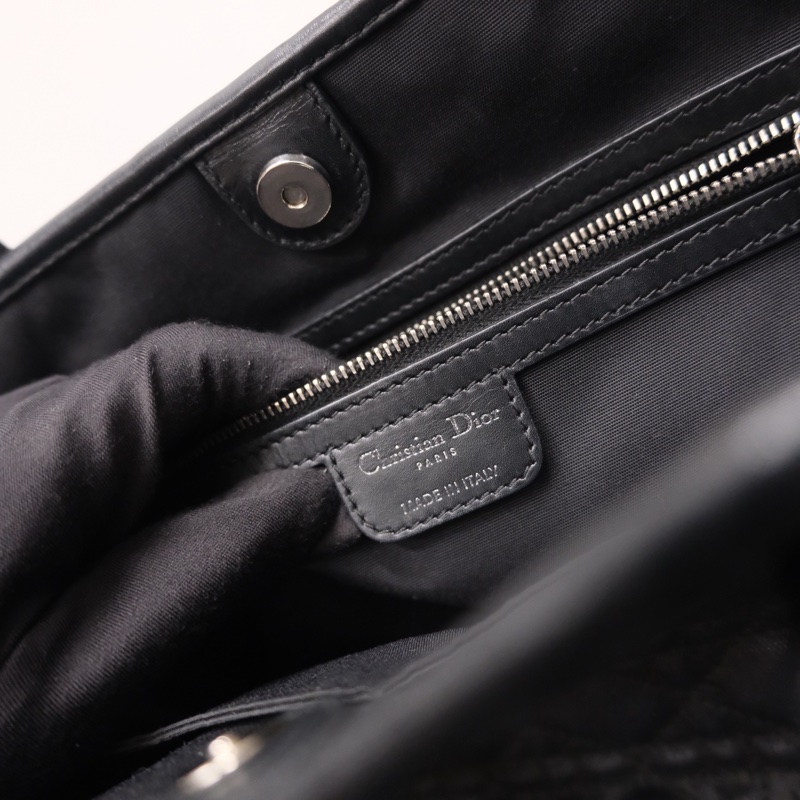 Dior Cannage Panarea Coating Canvas Tote Bag 迪奧黑銀戴妃托特包/通勤包-34