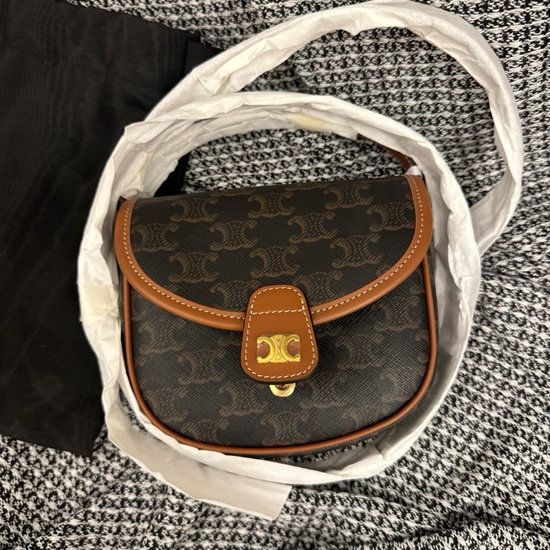 CELINE 老花迷你馬鞍包-0