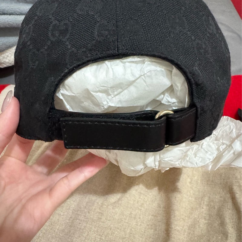 GUCCI 黑色 老花帽 全新 有防塵袋跟紙袋-1