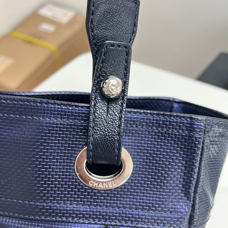 9新 二手 Chanel幻彩深紫小號Tote Bag-6