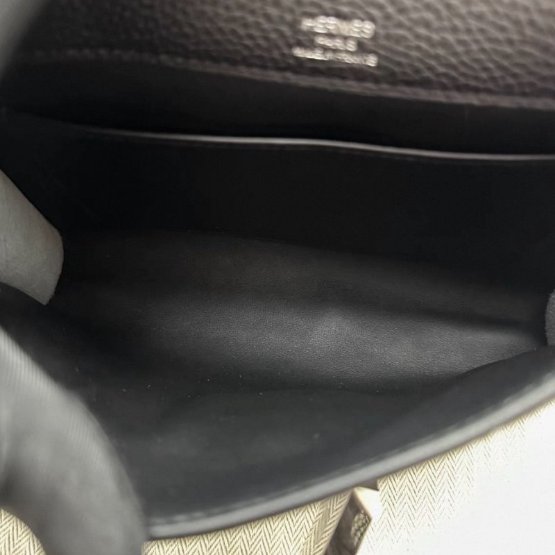 HERMES sac a depeches21黑銀肩背斜背包21*17*4 全新閒置配件塵袋鑰匙-1