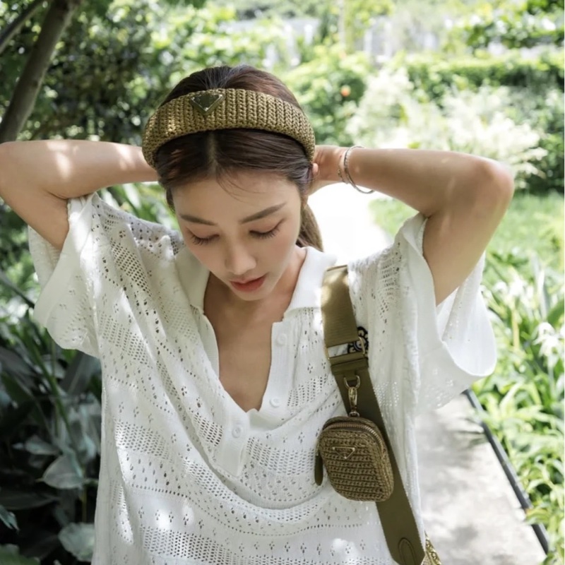 ෆ Prada 三合一草編hobo🔥明星愛用款-3