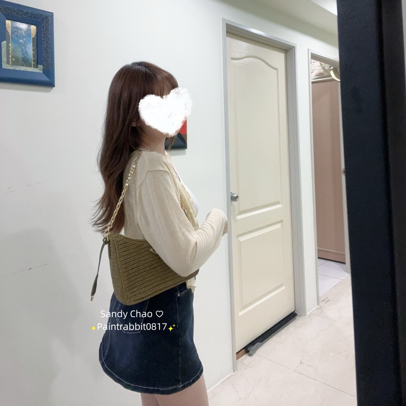 ෆ Prada 三合一草編hobo🔥明星愛用款-9