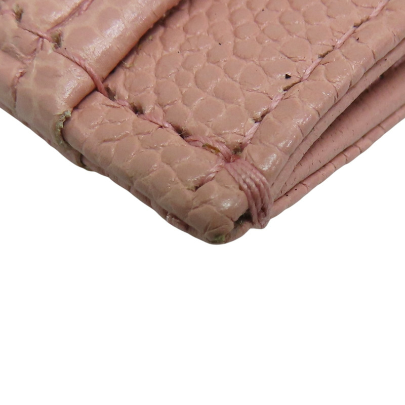 粉色 荔枝紋牛皮 BOY 名片夾【CHANEL 香奈兒】-15