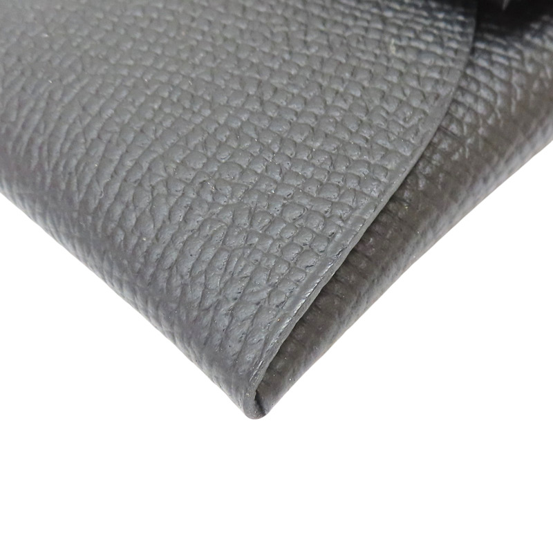 黑色 Epsom牛皮 Bastia 扣式零錢包 U刻【HERMES 愛馬仕】-9