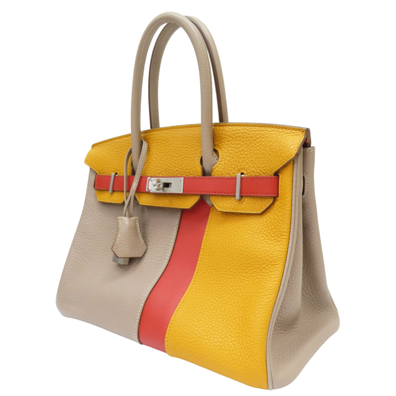 斑鳩灰/橙/赭石紅 TC/Swift牛皮 Birkin Kazak 30 柏金包 手提包 □P刻 銀扣【HERMES 愛馬仕】-2