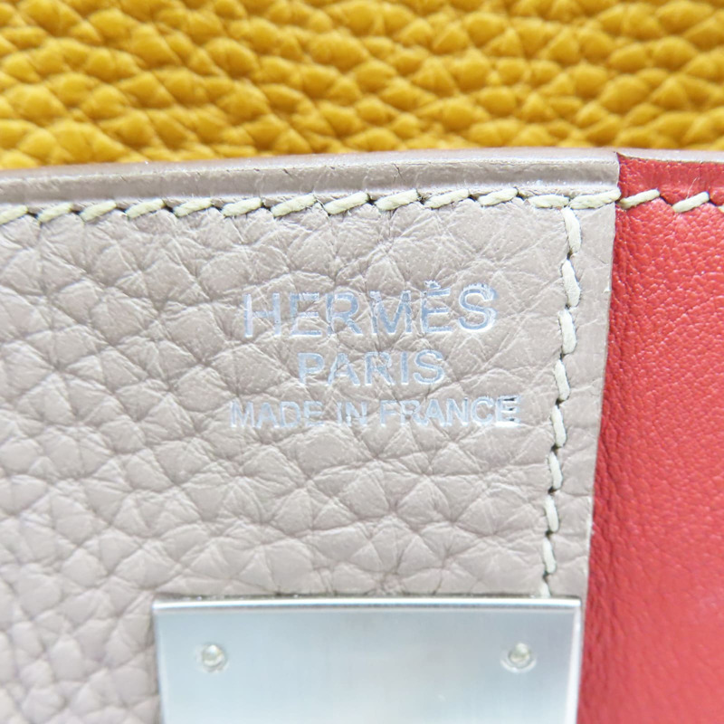斑鳩灰/橙/赭石紅 TC/Swift牛皮 Birkin Kazak 30 柏金包 手提包 □P刻 銀扣【HERMES 愛馬仕】-7