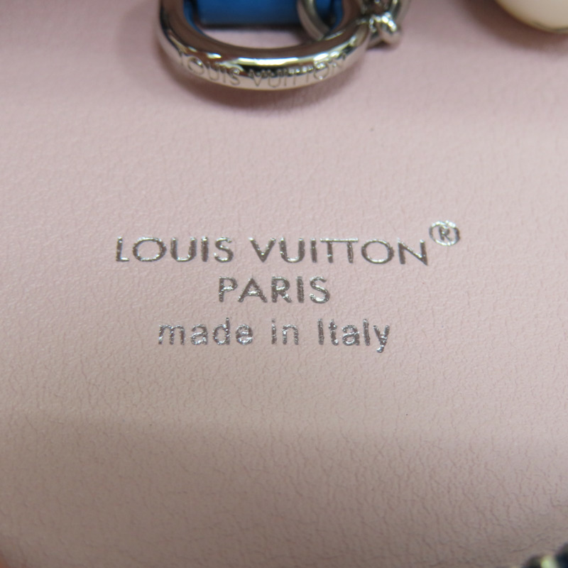 藍白色 牛皮 珍珠貝殼 Shell 吊飾 零錢包【LOUIS VUITTON LV 路易威登】 M02620-5