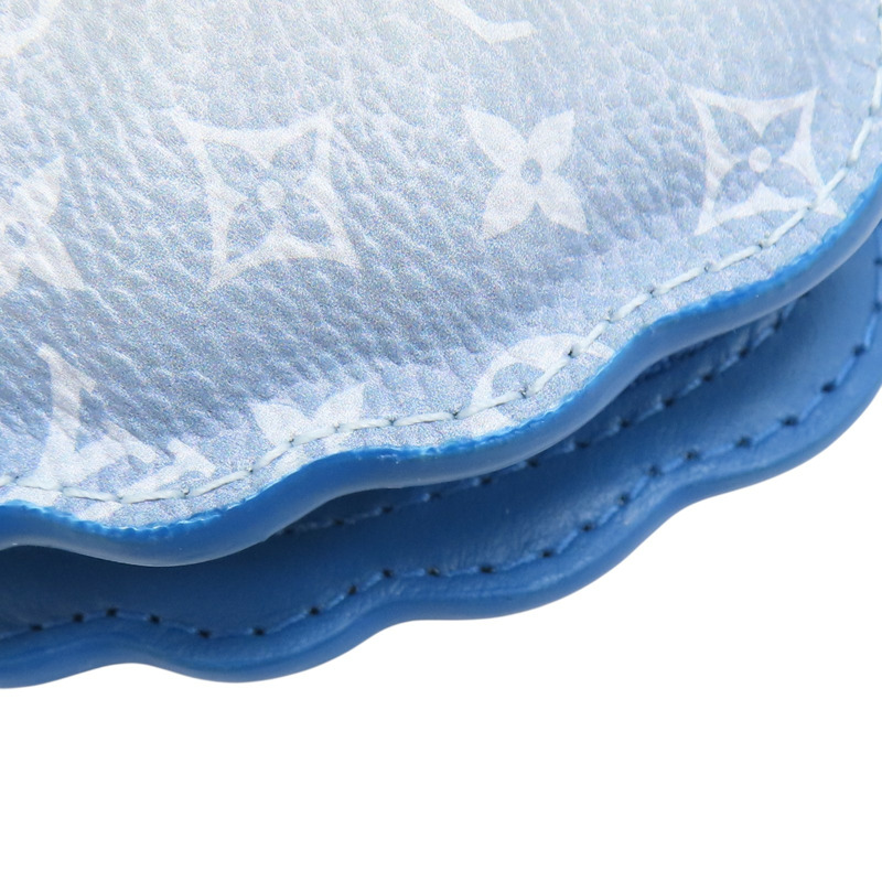 藍白色 牛皮 珍珠貝殼 Shell 吊飾 零錢包【LOUIS VUITTON LV 路易威登】 M02620-7