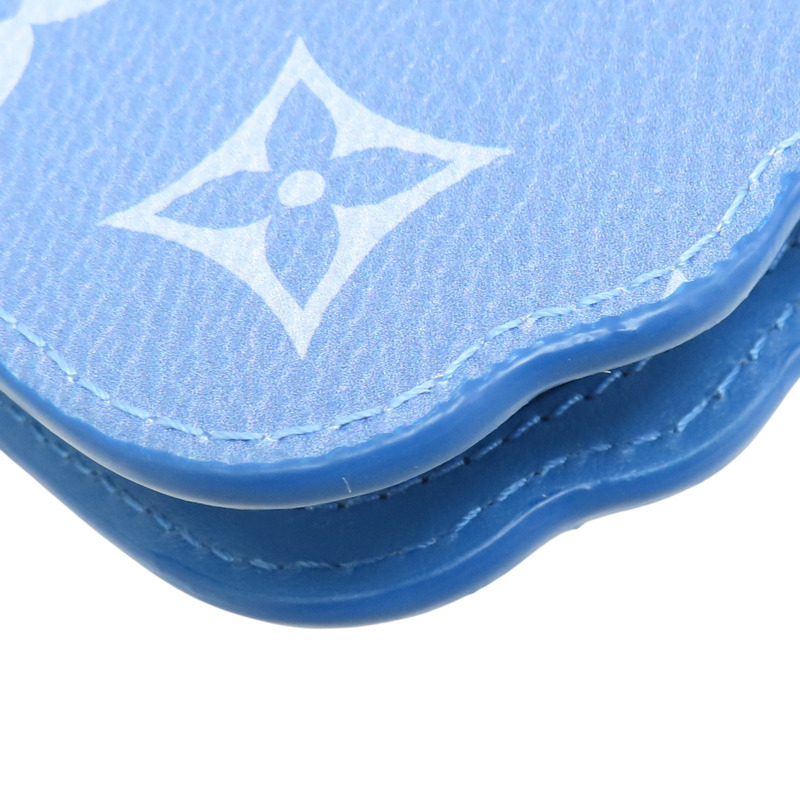 藍白色 牛皮 珍珠貝殼 Shell 吊飾 零錢包【LOUIS VUITTON LV 路易威登】 M02620-8