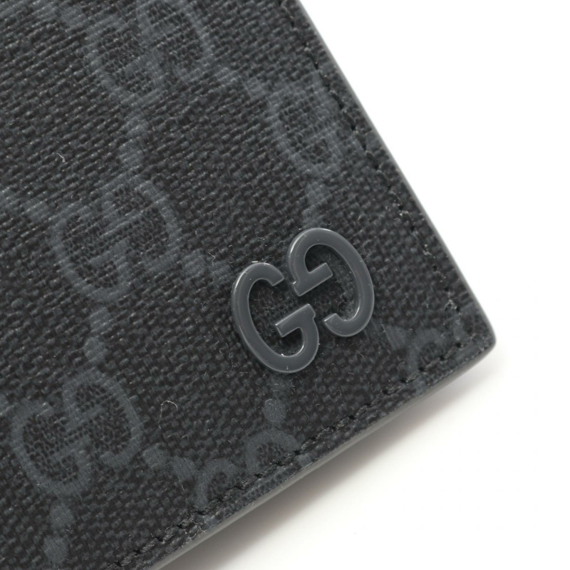 GUCCI GG Supreme 卡夾 795229FACQC1048 PVC 塗層帆布 灰色 全新 男式-4