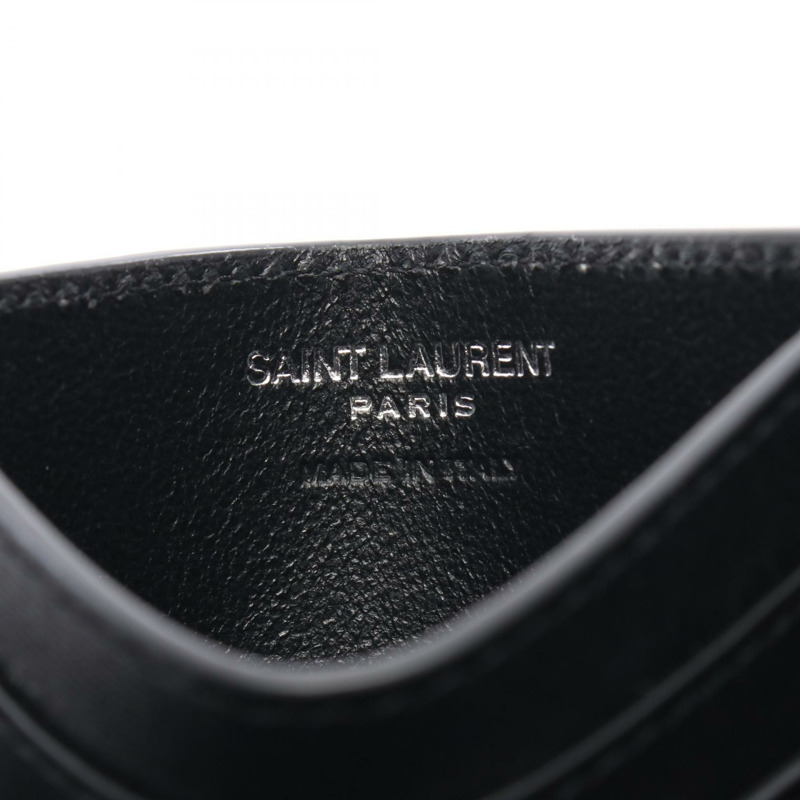 SAINT LAURENT PARIS Tiny Cassandra 卡包 607603AACAJ1000 皮革 黑色 全新 男士-3