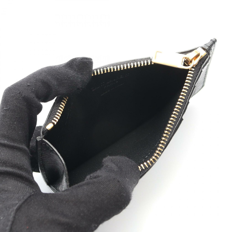 SAINT LAURENT PARIS Fragment Zip Pouch 零錢包 609362AACK61000 皮革 黑色 全新 中性款-2